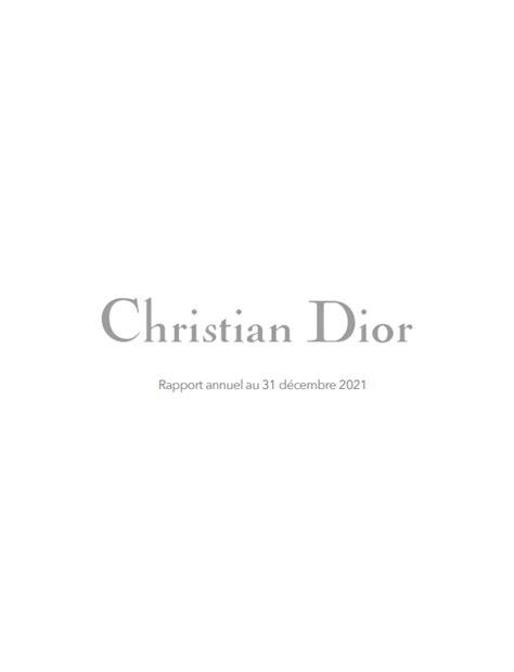 dior rapport annuel|christian dior finance 2022.